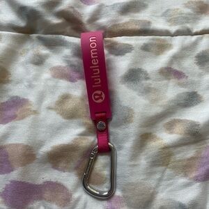 Lululemon Pink Keychain with Carabiner